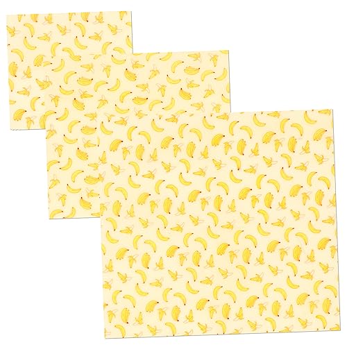 FOMIYES Home Beeswax Paper Wraps 3 Sheets Non-stick Beeswax Wrapping Paper Reusable Food Packaging Natural Material for Sandwiches Lunch Boxes
