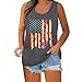 Zldhxyf Camicia Taglie Forti Canottiere da donna con stampa Independence Day Canotta senza maniche casual Top T-shirt muscolari Felpe Montagna