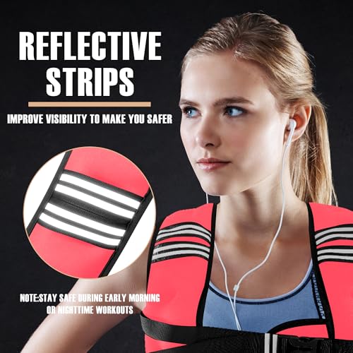 Image of NATURELUX Weighted Vest Men or Women - 5 /10 /15 /20 /25 /30lbs Weights with Reflective Stripe, Weighted Vest for Workout Equipment for Strength Training Running - Walking Weight Loss