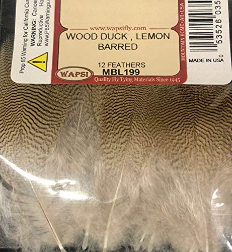 Wapsi Wood Duck Feathers Lemon Barred