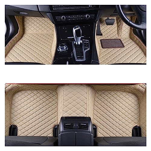 Tapis de sol de voiture haut de gamme en caoutchouc beige pour T-ROC RHD finitions premium