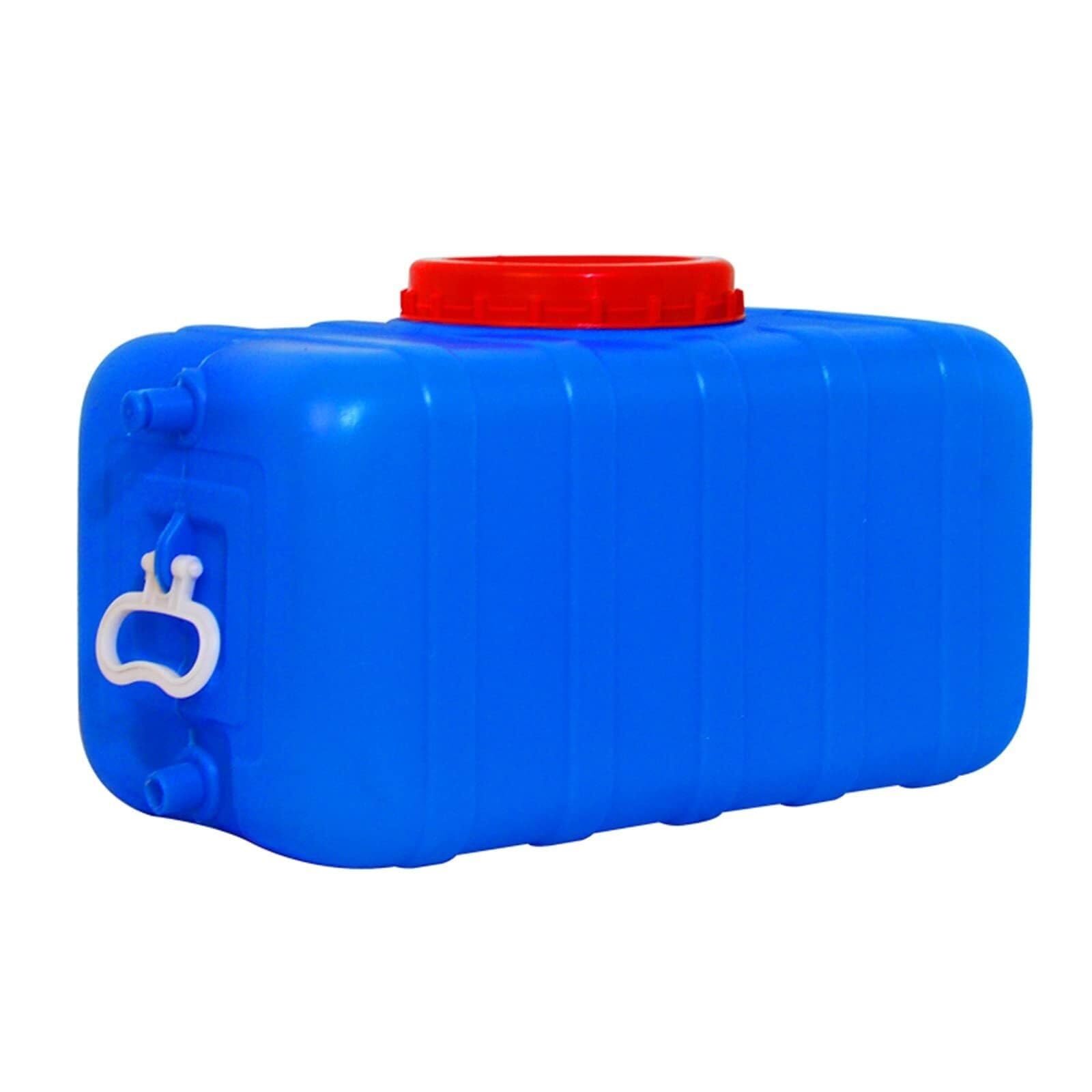 Generico Serbatoio d'Acqua Quadrato in plastica Blu con Coperchio e Maniglia per Campeggio, Ideale per Auto, attività all'aperto e situazioni di Emergenza (Dimensioni: 75 Litri)