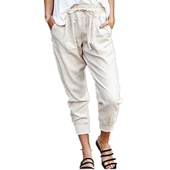 Solid Color Straight Wide Leg Pants Womens high Waist Loose and Thin Casual Fashion Trousers White M