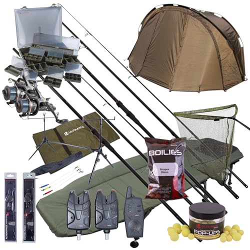 Ultimate Ensemble De Pêche À La Carpe De Nuit Mega Complete Carp Night Fishing Set - Ensemble Carpe