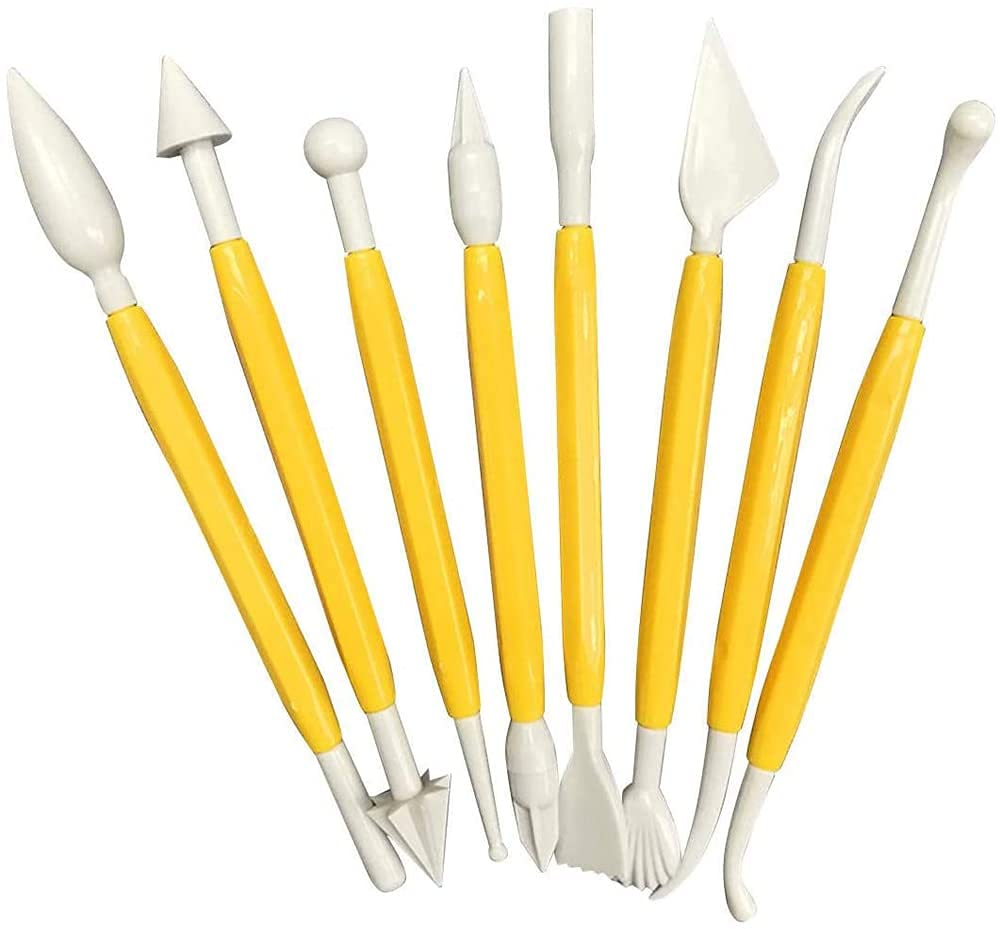 ikis 8 pcs Sculpture Tools, Clay Modelling Tools, Hand Sculpting Kit