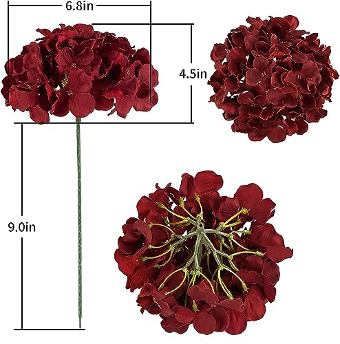 Image of Artificial Real Touch Faux Flower for Vases Fake Flower with Stems Height 13'' Length 7'' 3 pcs for DIY Bouquets Centerpieces Floral Party Tables Home Decorations (RED)