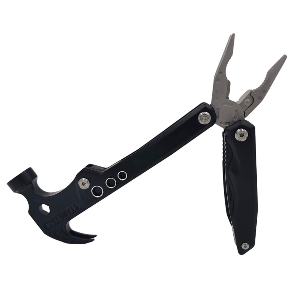 Multitool Pinces, Pinces Pliant Kits Multifonctions Sécurité Marteau Pliant Tire-Bouchon Outils De Verrouillage Couteau en Plein Air Portables, en Cas d'urgence