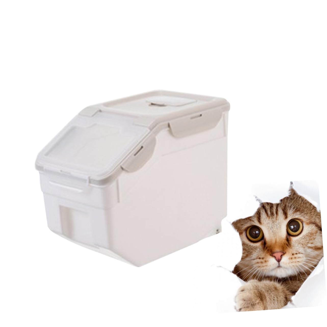 ibasenice 1pezzi Contenitore Per Per Animali Domestici Secchio Sigillante Realizzato in Plastica Pp Di Struttura Resistente e Salutare Per Alimenti Secchi Ecc Garantisce Conservazione Lunga