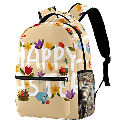 Sac à dos avec porte-bouteille et grand compartiment Happy Easter