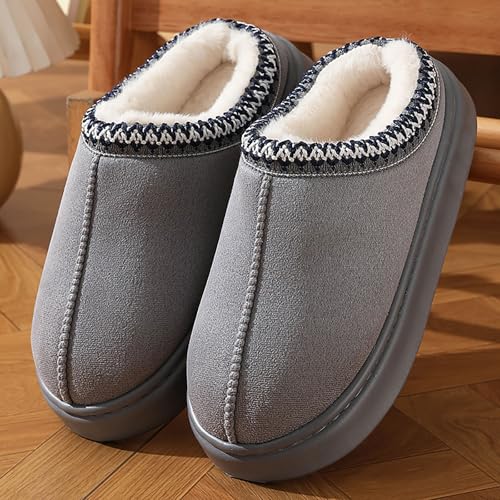 Women's Slippers Fuzzy Cozy Short Ankle Shoes Indoor and Outdoor Non Slip Memory Foam Platform Slippers Suede Faux Fur Fuzzy Slipper Winter Home Shoes2