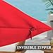 SOFJAGETQ Red Outdoor Pillow Covers, Waterproof Throw Pillow Covers 18x18 inches, Durable Vibrant Decorative Cushion Shem for Patio Funiture, Garden, Outdoor Sofa, Swing, 2PCs