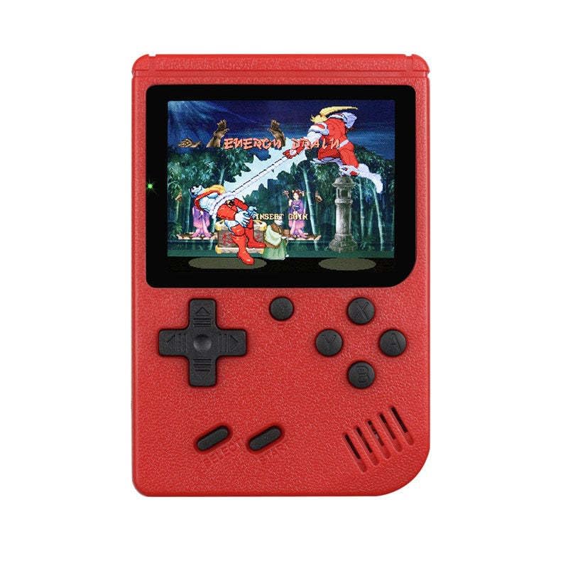 Retro Mini Handheld Game Console, Portable Gaming System with 400 Classic Games, 3-inch LCD Screen (RED)