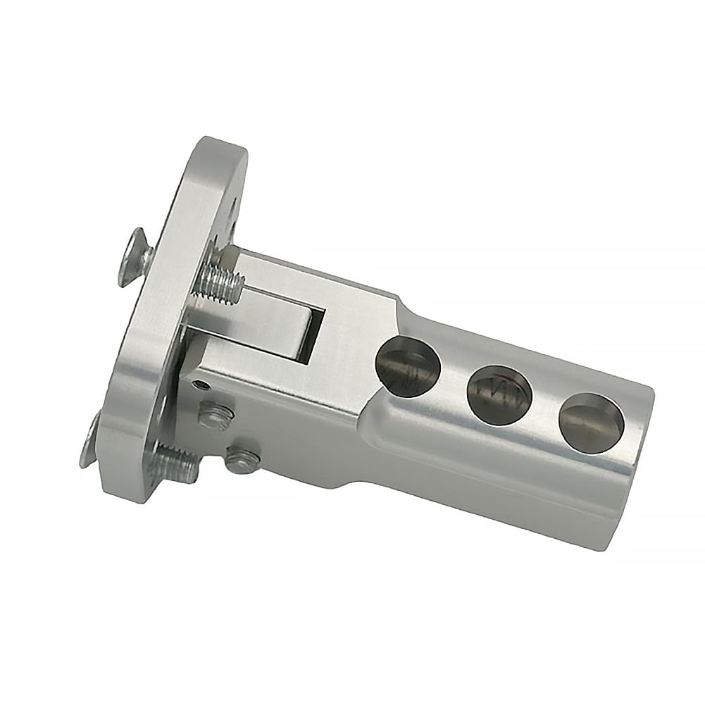 Mozzo volante in alluminio angolato regolabile, foro da 20 mm per go-kart e kart racer (argento)