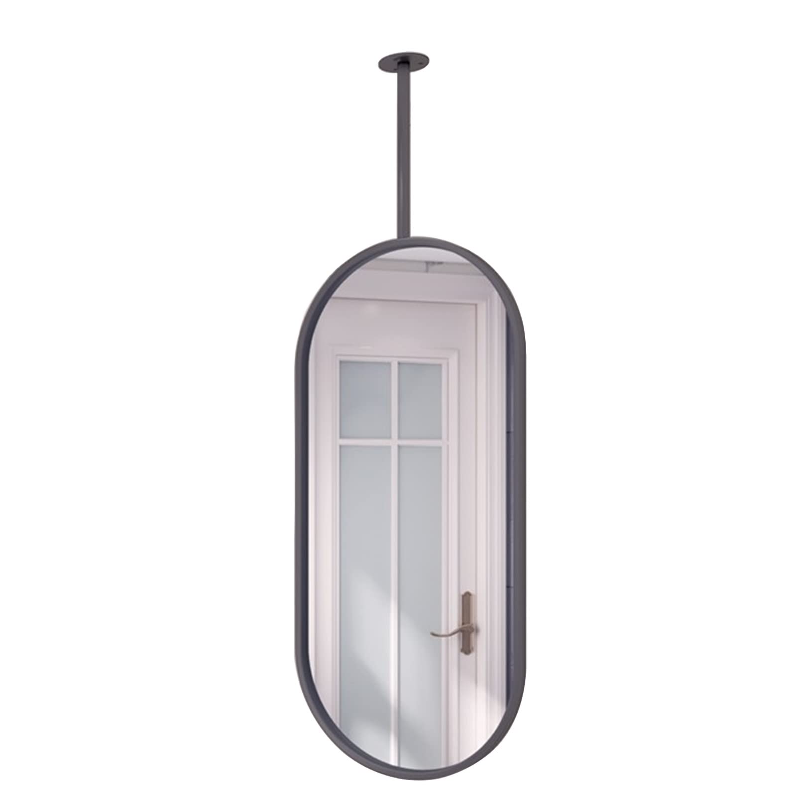 Miroir suspendu monté sur rail pour redresser les murs sombres sans perçages complexes