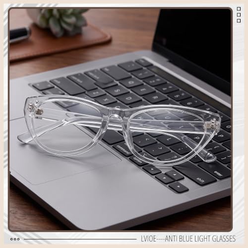 Image of LVIOE Cat Eye Blue Light Blocking Glasses for Women Trendy Y2k Style Design