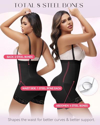 Image of SHAPSHE Fajas Colombianas Tummy Control Shapewear Strapless Body Shaper Butt Lifter BBL Stage Compression Garment