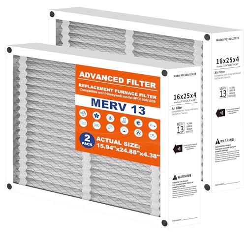 Honeywell 16x25x4 in. HVAC Furnace Replacement Air Filter FC100A1029