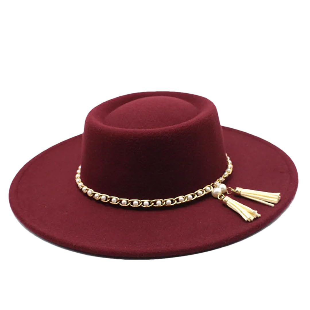 Kobiety mężczyźni szerokie rondo wełniany filc kapelusz fedora brytyjski styl zima elegancka formalna sukienka kapelusze kościelne
