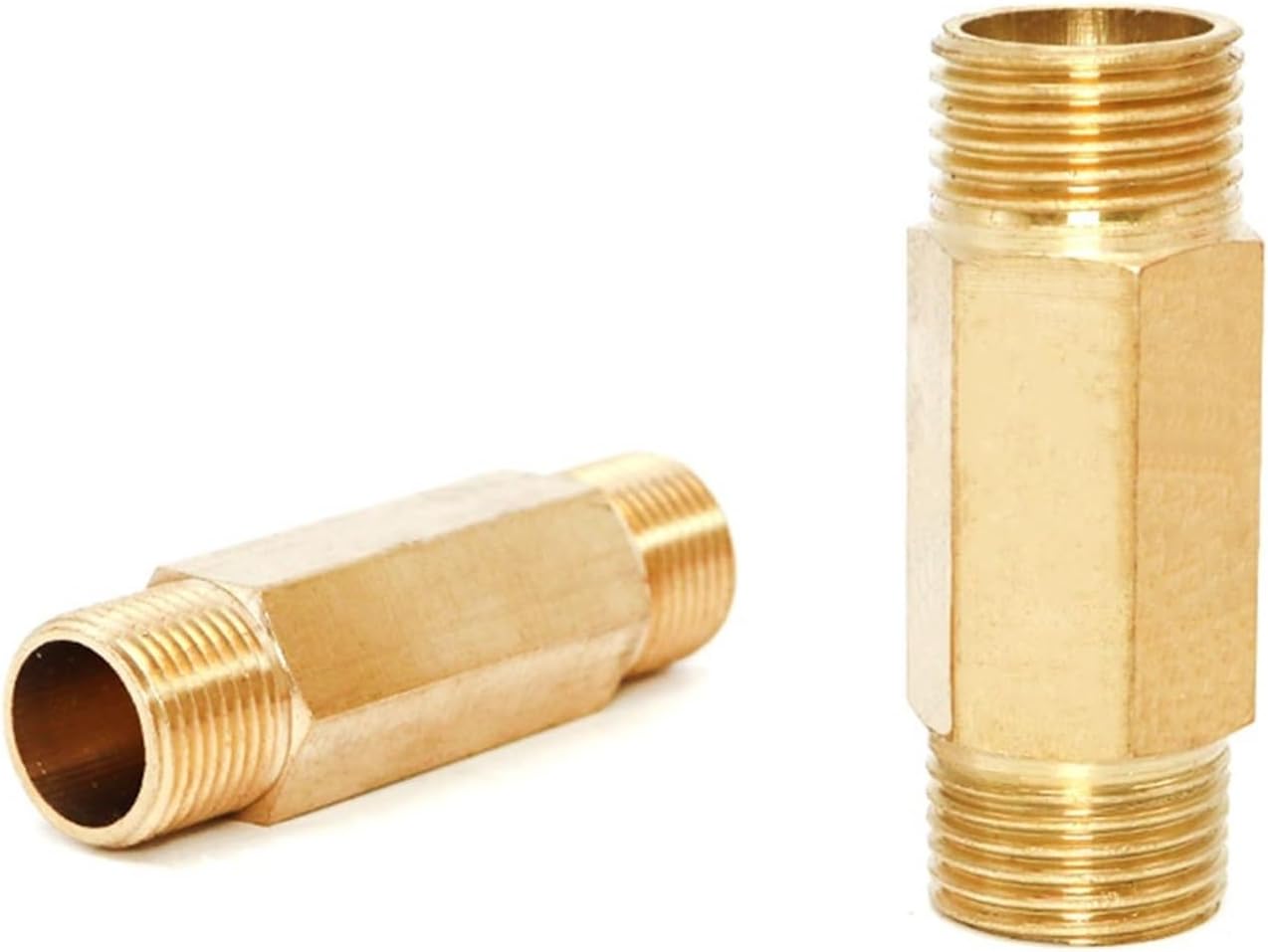 1pc All Copper 1/8" 1/4" 3/8" 1/2" Hexagonal Male Thread Extend Joint Connecting Rod Extension Copper Joint Fittings (1l2)
