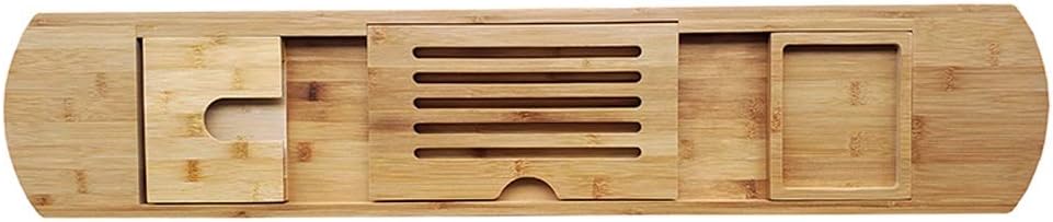 Tray Wood Bathtub Caddy Tray Light Luxury Bathtub Tray Rack with Tablet Holder Towel Tray Wine Glass Bathroom Rack Organizer (Color : A)