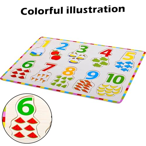 Image of VERAT Montessori Wooden Shape Sorter Toy | Color & Shape Matching Stacking Puzzle | Educational Learning Toy for Toddlers Boys & Girls Age 1 2 3 Years (4 Shape)