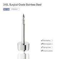 Vista 3 de Kit de pistola de perforación de oreja, herramienta profesional de perforación de nariz de oreja, piercing de aretes con aguja de perforación