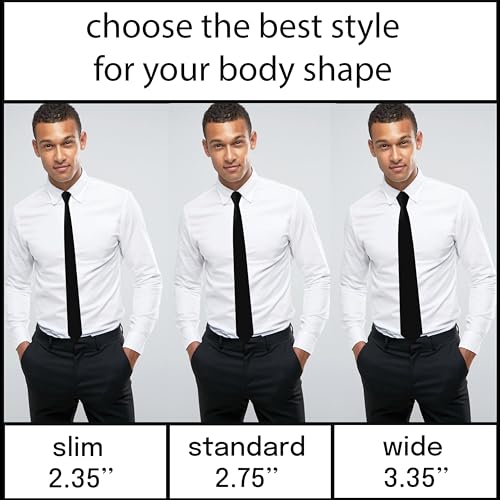 Image of Men's Oxford Matt Neckties Solid Color for Adults Tuxedo Classic Design, by Bow Tie Hosue