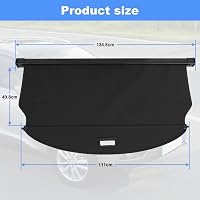 OREALTOOL Csomagtér Takaró Hyundai IX35 2010-2017 Fekete Kihúzható Roló Árnyékoló Csomagtartó Védő 4