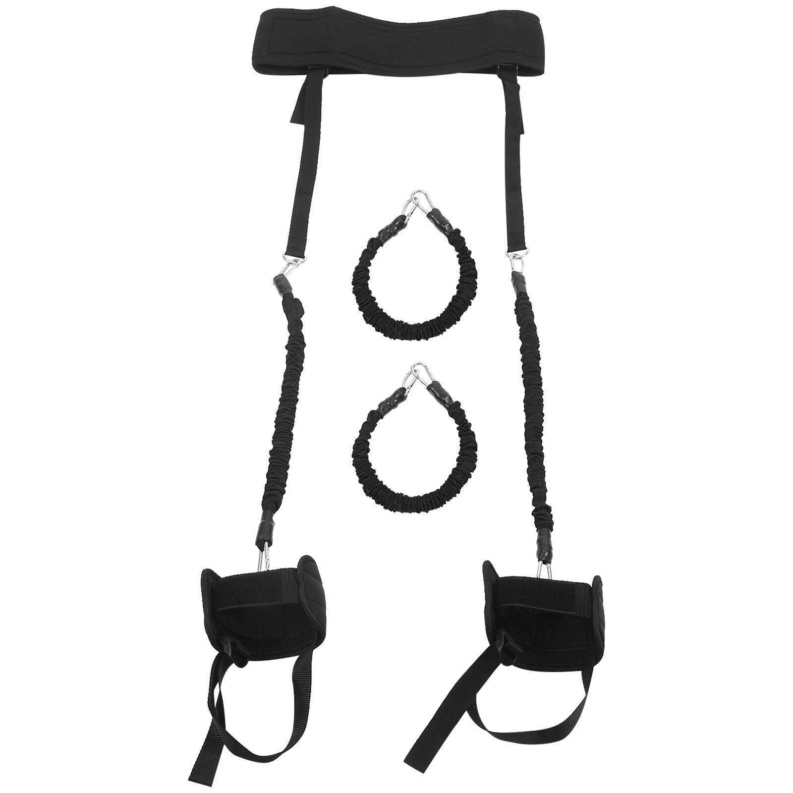 Set de Bandas de Resistencia para Entrenamiento de Rebote Correas de Tobillo Portátiles y Banda de Cintura de Látex para Entrenamiento de Piernas y Cadera en Casa
