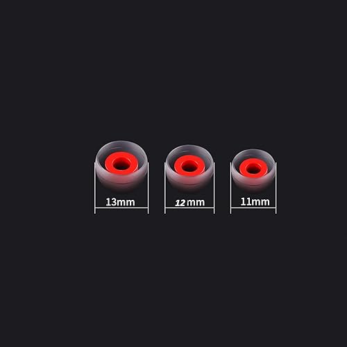 Miniatura 2 de Auriculares de repuesto de silicona para Mpow, Tozo Aukey, Senso, Hussar, Letscom, etc. Auriculares Bluetooth, 6 Paris, 6 París (rojo y gris)