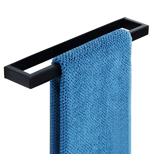 Sayayo Bathroom Towel Holder Hand Towel Ring Black Towel Rail SUS304 Stainless Steel 12-inch Wall Mounted, EGJF030-B