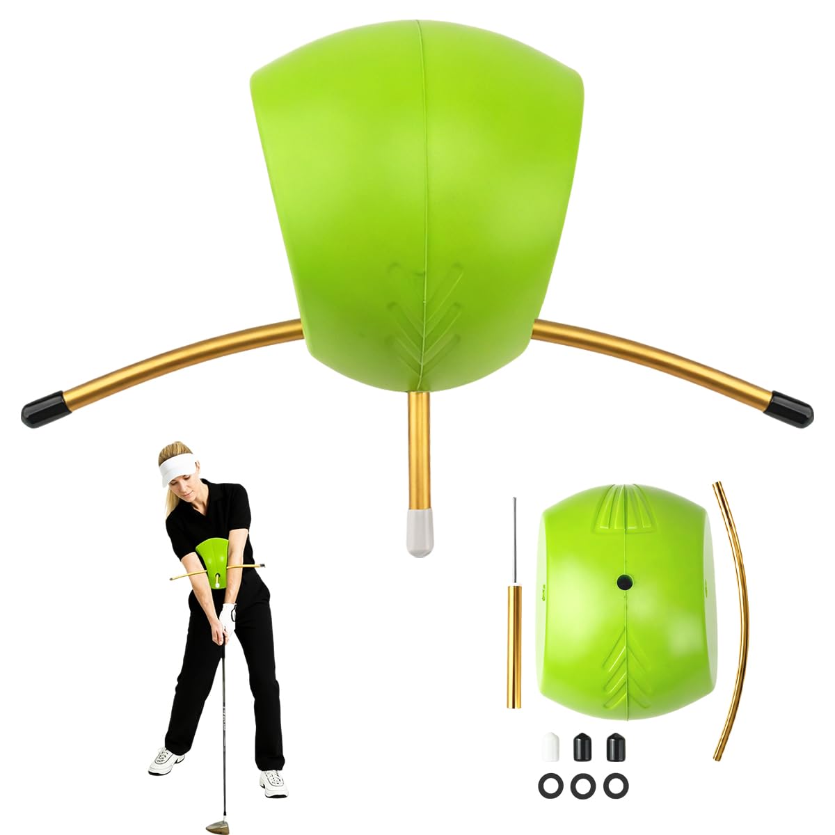 Golf Trainingshilfen,Golf Training,Schwungtrainer FüR üBungen Zur Haltungskorrektur,Um Verschiedene SchläGe Zu Verbessern,Die Arm-KöRper-Koordination Zu Verbessern,Geeignet FüR AnfäNger Und Fortge