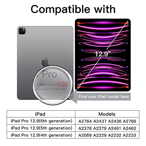 Image of JETech Tempered Glass Screen Protector Guard for iPad Pro 12.9-Inch, 2022 /2021 /2020 (6th /5th /4th Generation) with Camera Lens Protector, HD Anti-Scratch, Support Pencil & Face ID, 2-Pack Each