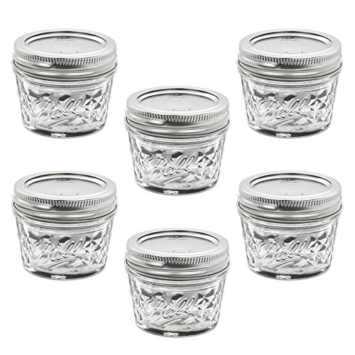 Unbekannt Ball Mason - Juego de 6 tarros de cristal acolchados, 4 oz/100 ml