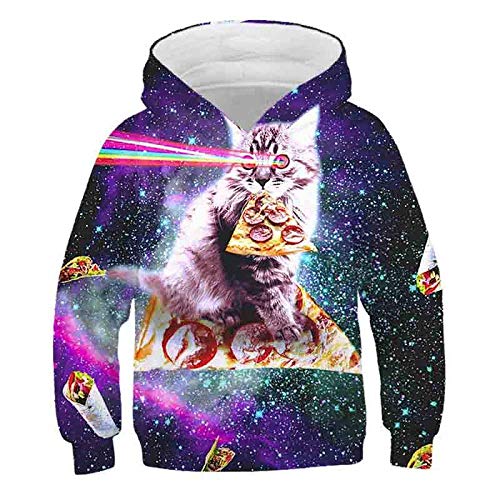 Sweatshirt décontracté chat 3D vêtement enfant pull à capuche cadeau mignon