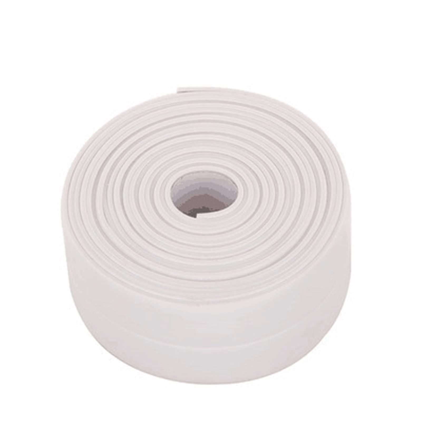 Mswgjyrq White Adhesive Tape Kitchen Sink Bathroom Shower Waterproof Self Adhesive Sealing Strip Tape Pvc Proof Wall Stickers Window Door Gap Seam(,2.2Cm)