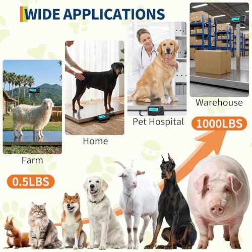 Báscula para Ganado 1100 lb para Perros y Animales miniatura 5