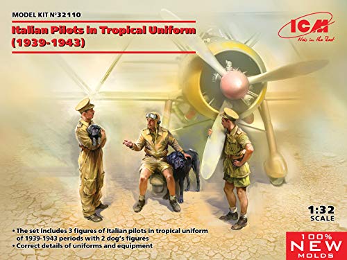 ICM 1:32 - Italian Pilots in Tropical Uniform (1939-43), Black, Large