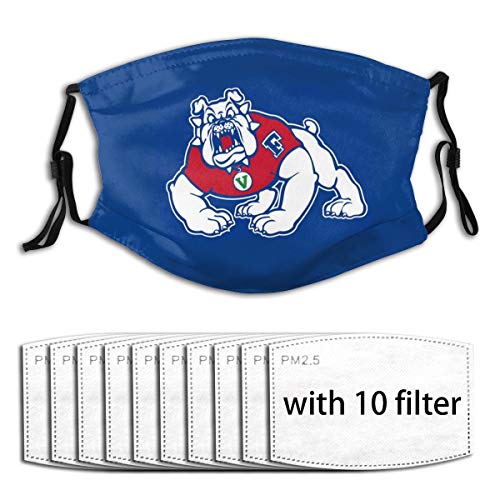 LasGo Face Cover Fashion Design Ma_sk Fresno State University Football Fans Balaclava Windproof Scarf with 10 Filter