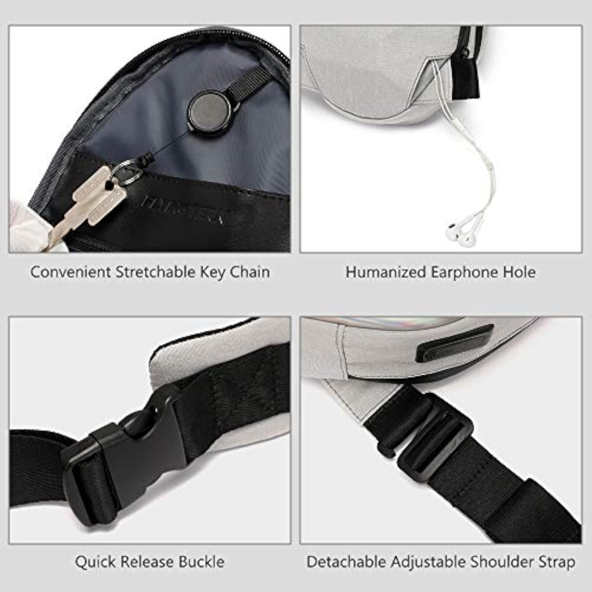 Sling Bag with USB Charging Port, Waterproof Travel Chest Bag