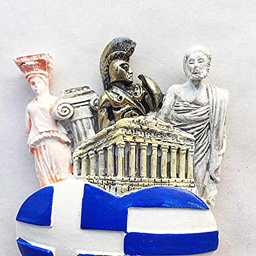 Imán decorativo rectangular 3D Grecia Atenas miniatura 5