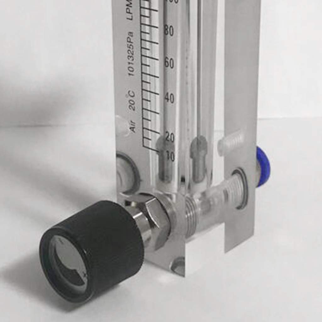 1pc Verre Rotor Débitmètre Azote Liquide 102mm Longueur W/Valve de Contrôle, B -Gaz 10-100L / MIN