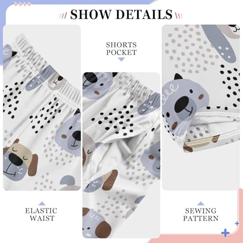 Boys' Pants Funny Dog Dots Long Bottoms Jogger Pants Elastic Waist Trousers with Pockets S-XL4