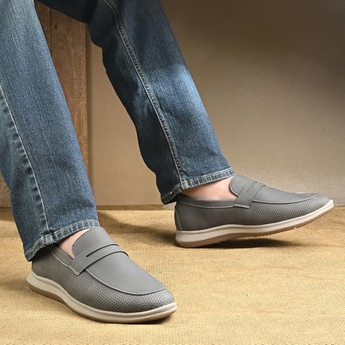 Image of Centrino Commute Loafers for Man | Shoes for Men Stylish | Casual Slip-On Lightweight Moccasins | Cushioned Insole | Comfortable Hand-Stitched Design | Mens Loafer Shoes for Office & Daily Travel Wear (8101)