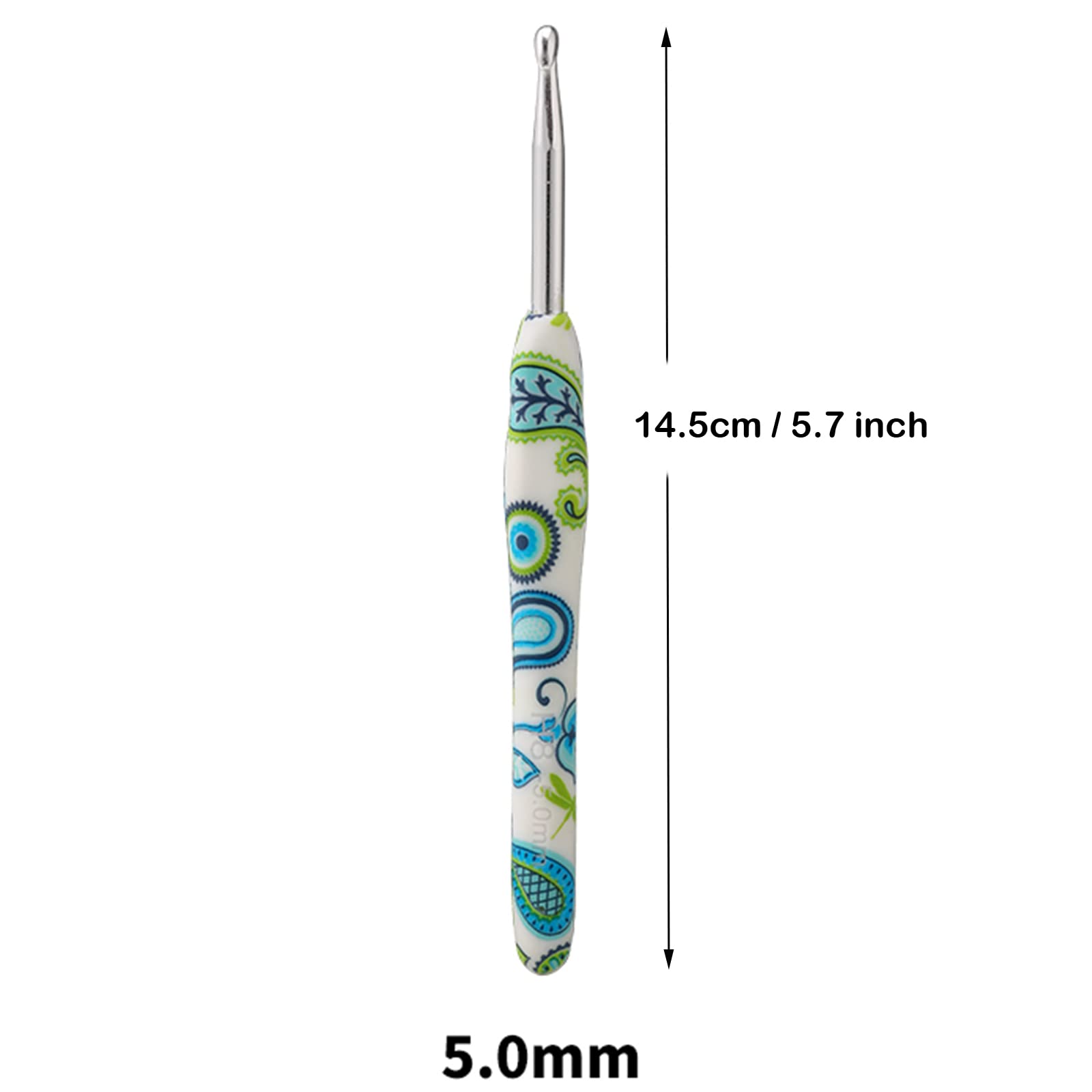 Uncinetto 10,0 Mm Con Impugnatura Ergonomica - In Metallo, Per Principianti E Mani Artritiche - Foto 7