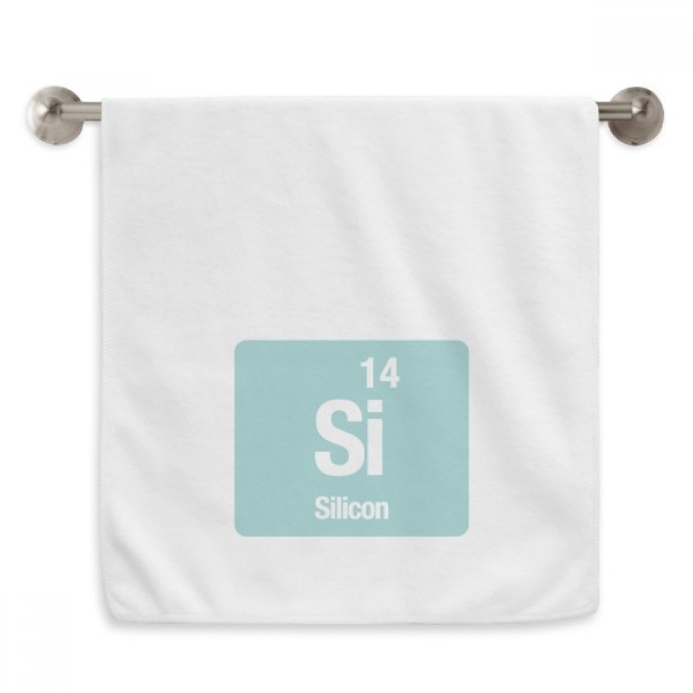 Serviette de toilette silicium tableau périodique petite débarbouillette blanche 13x29 pouces