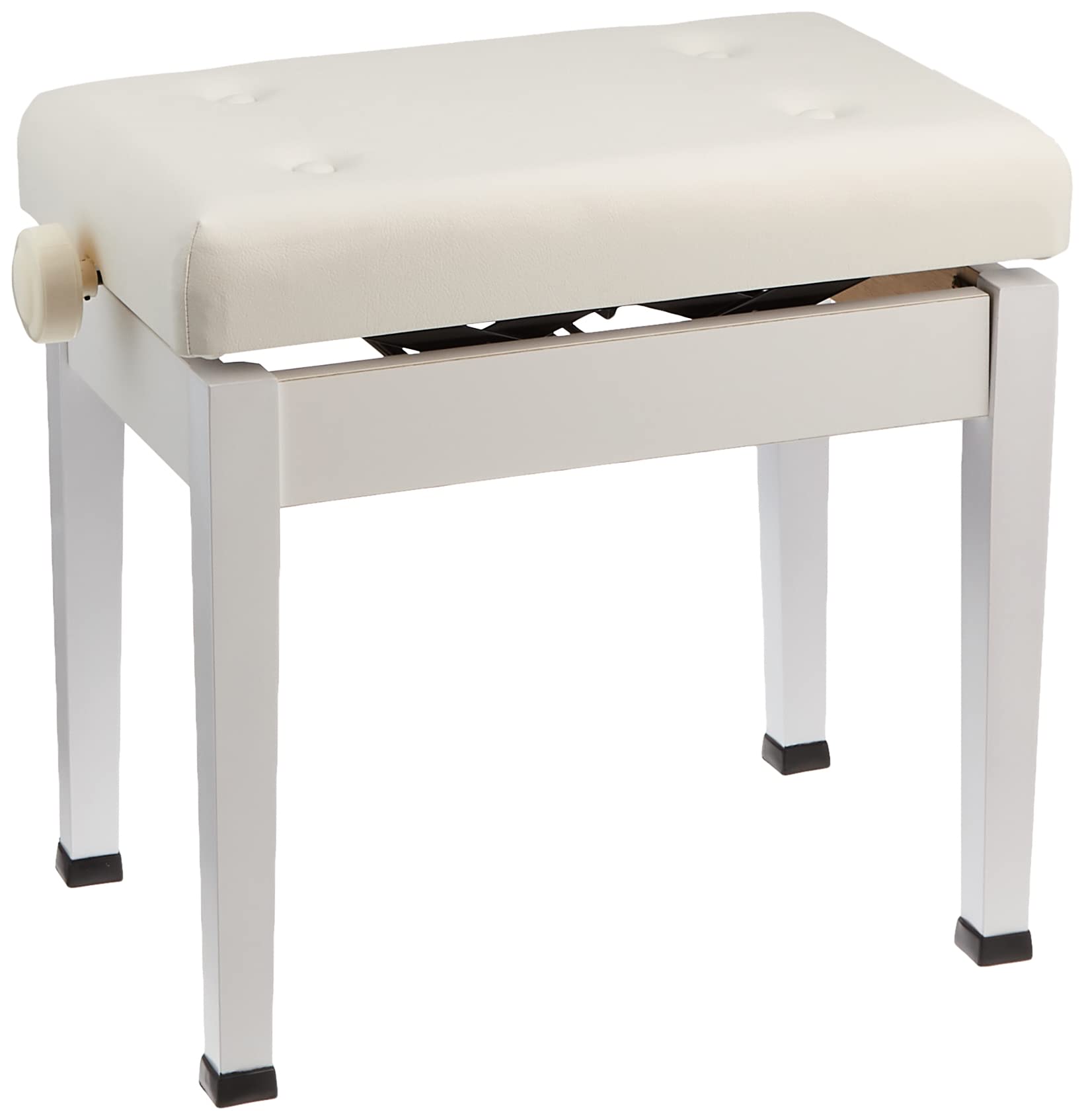 ピアノ椅子 ピアノイス 高さ46.5-54.5cm 調節可能 収納なしホワイト！ ピアノ椅子 ピアノイス 高さ46.5-54.5cm 調節可能 収納なしホワイト