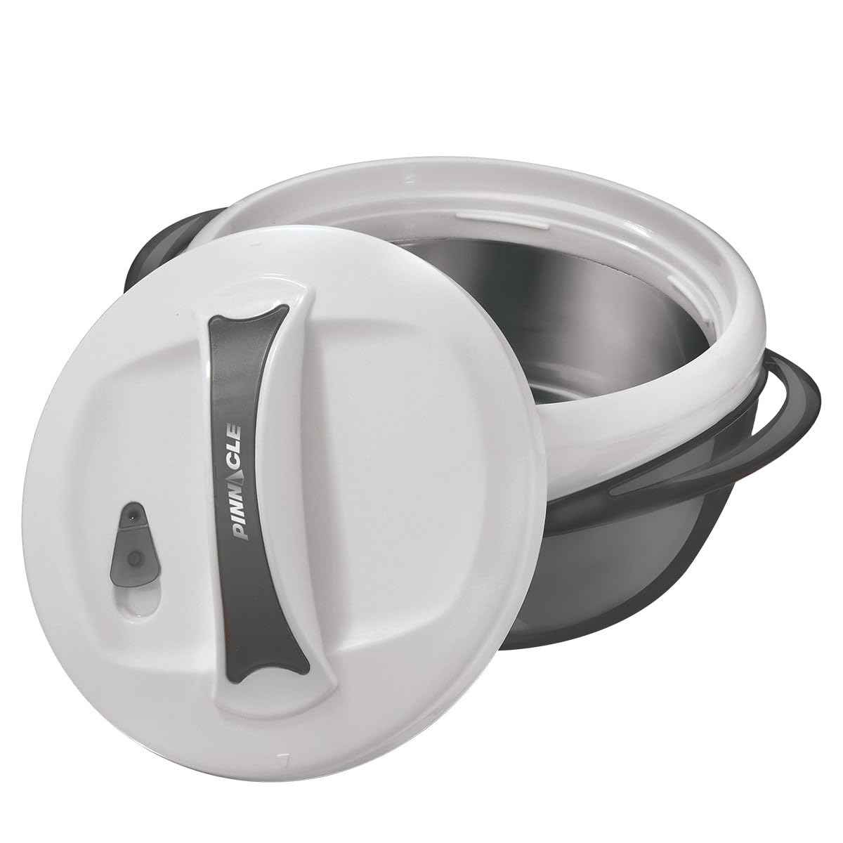 Pinnacle Große isolierte Auflaufform mit Deckel, 3,6 qt. Eleganter Hot Pot Speisenwärmer / Kühler - Thermo-Suppen-/Salat-Servierschale aus Edelstahl - Bestes Geschenkset für Mütter
