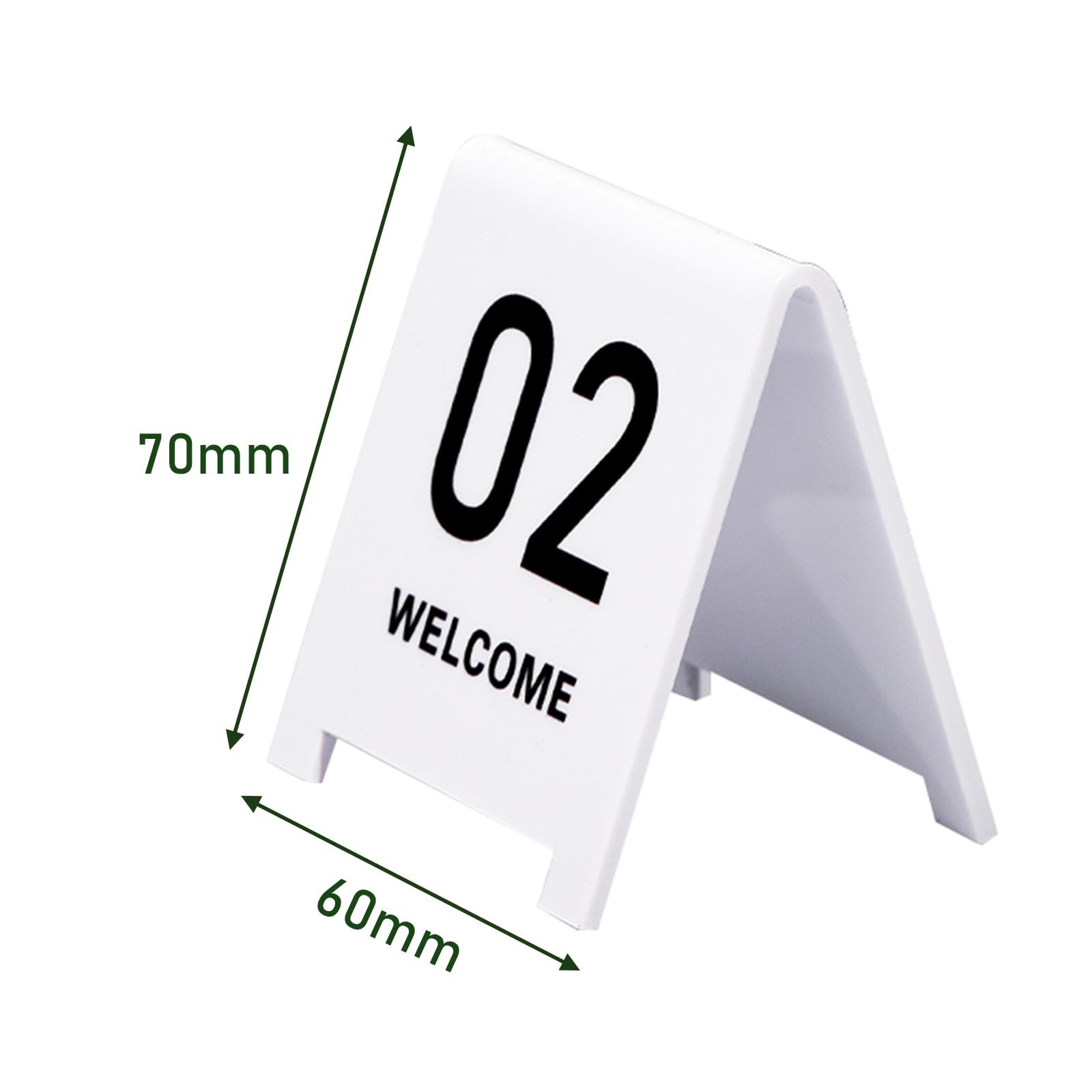 Números de mesa de restaurante 1-20, 1-50, 1-100, estilo tienda de campaña de doble cara, acrílico, apilable, tarjeta de asiento digital, para restaurante, cafetería, bar, boda, cumpleaños