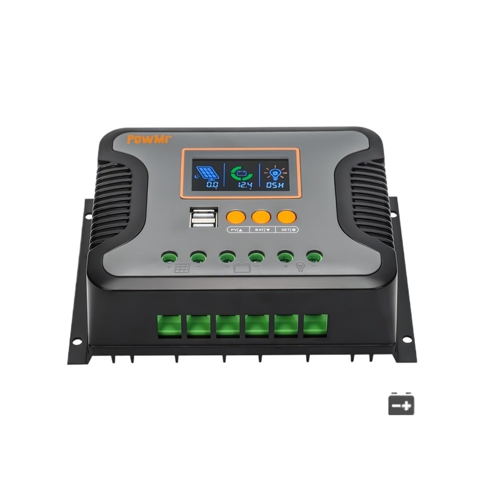MNEXQML Solar Charge Controller PWM 60A 80A Max PV 100Vdc 12V 24V 36V 48V Auto Battery Intelligent Regulator for Solar Panel LCD Display(60A)
